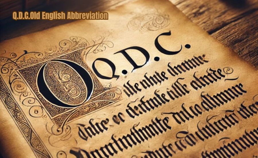 Q.D.C.Old English Abbreviation